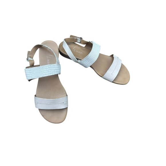 Franco Sarto Gustava Bone Tan Leather Strappy Sandals Size 8.5 - Picture 1 of 9